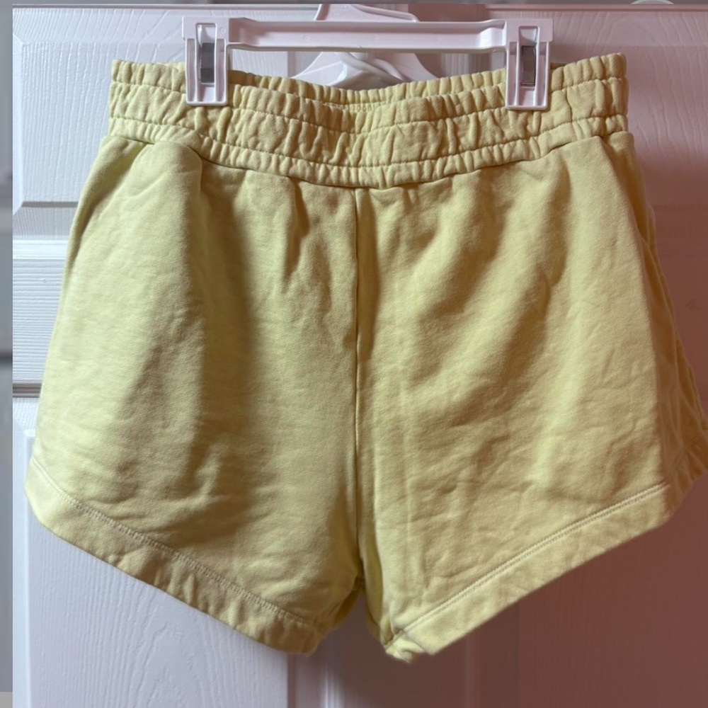 Daily Drills Light Yellow High Waist Shorts